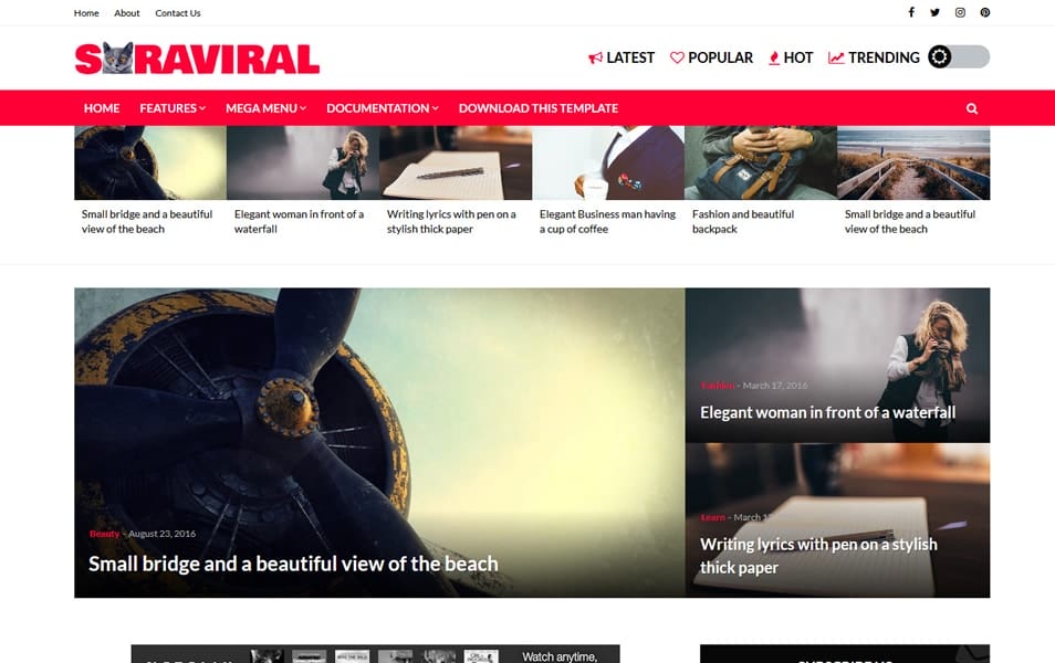 Sora Viral Responsive Blogger Template