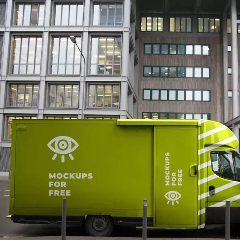 Van Vehicle Branding Mockup