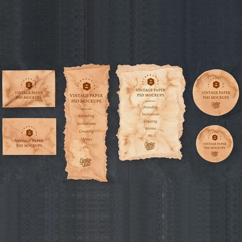 Vintage Paper Mockup Set
