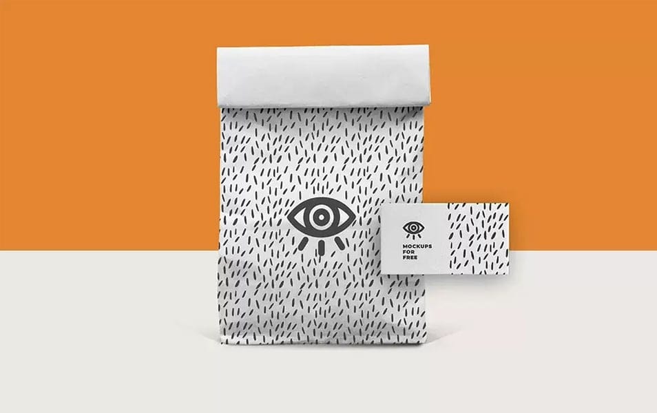 White Paper Bag Packaging Mockup