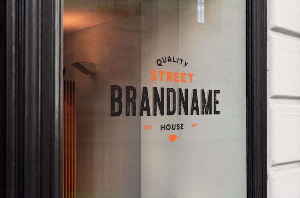 Window Sign Mockup