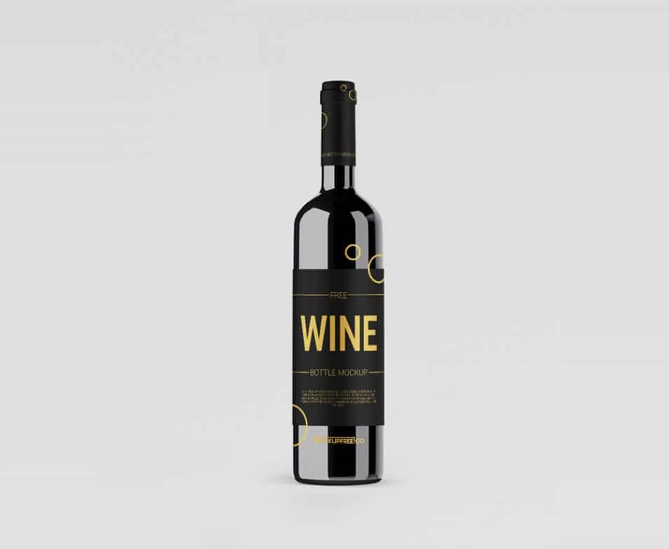 Wine Bottle Free PSD Mockups