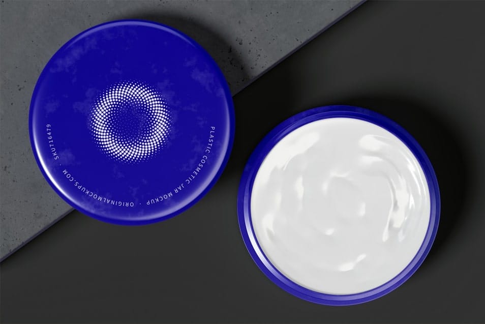 100mm Plastic Cosmetic Jar Mockup