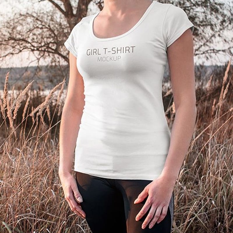 5 Free Girl T-Shirt MockUps
