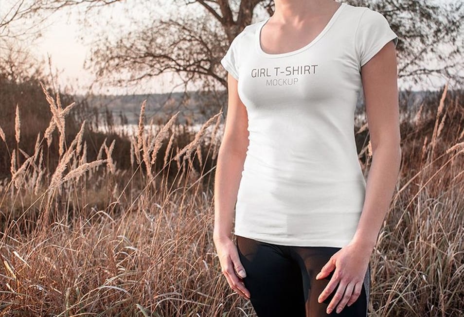 5 Free Girl T-Shirt MockUps