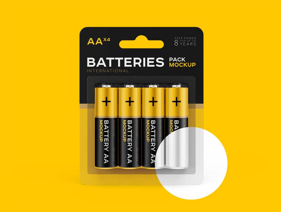 AA Battery Mockup