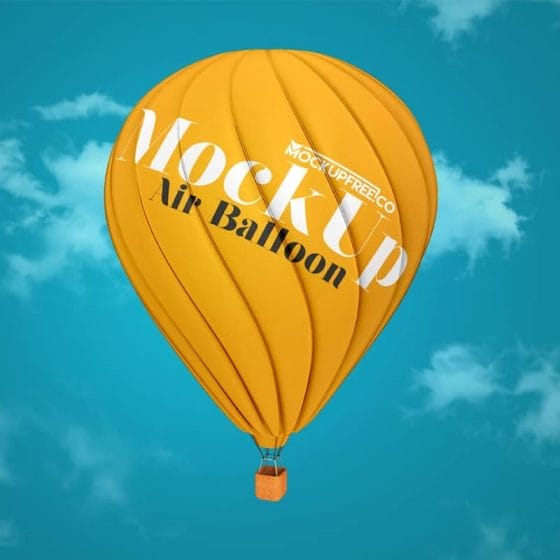 Air Balloon Free PSD Mockup