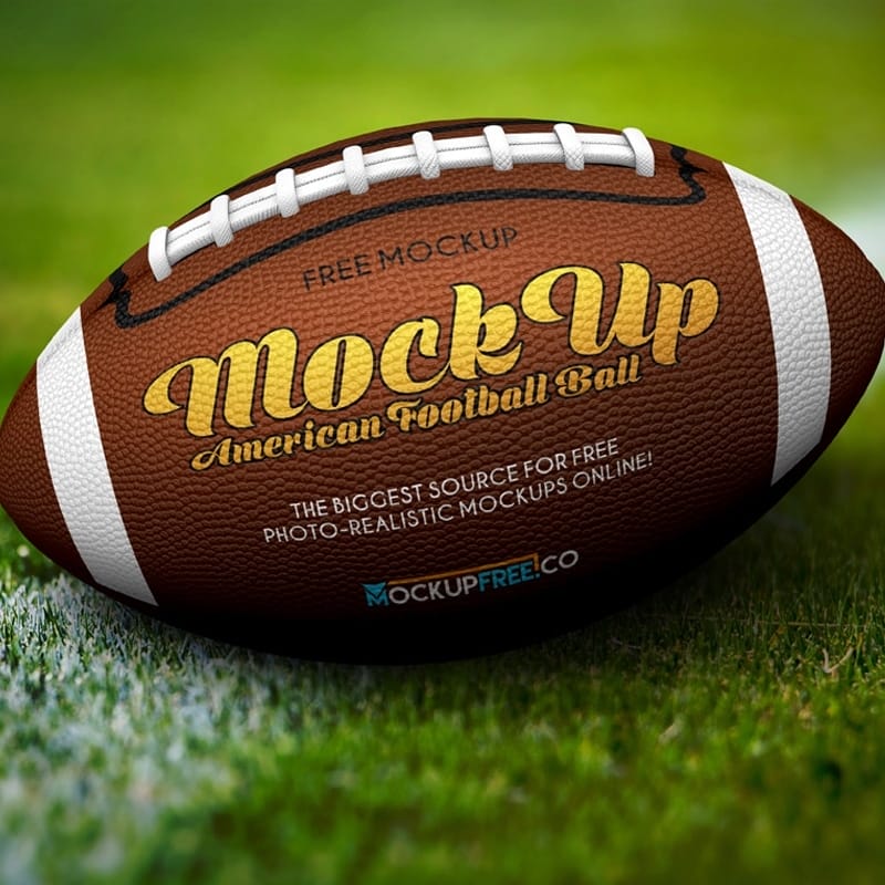 American Football Ball Free PSD Mockup