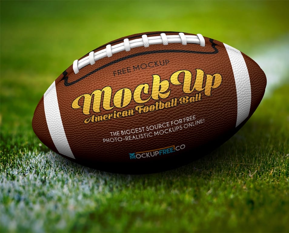 American Football Ball Free PSD Mockup