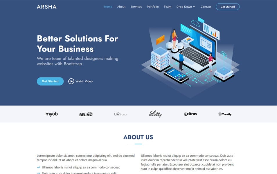 Arsha Free Corporate Bootstrap 5 HTML Template