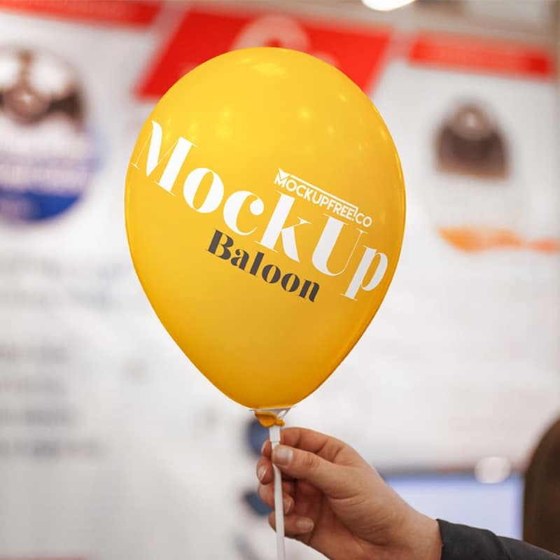 Balloon Free PSD Mockup