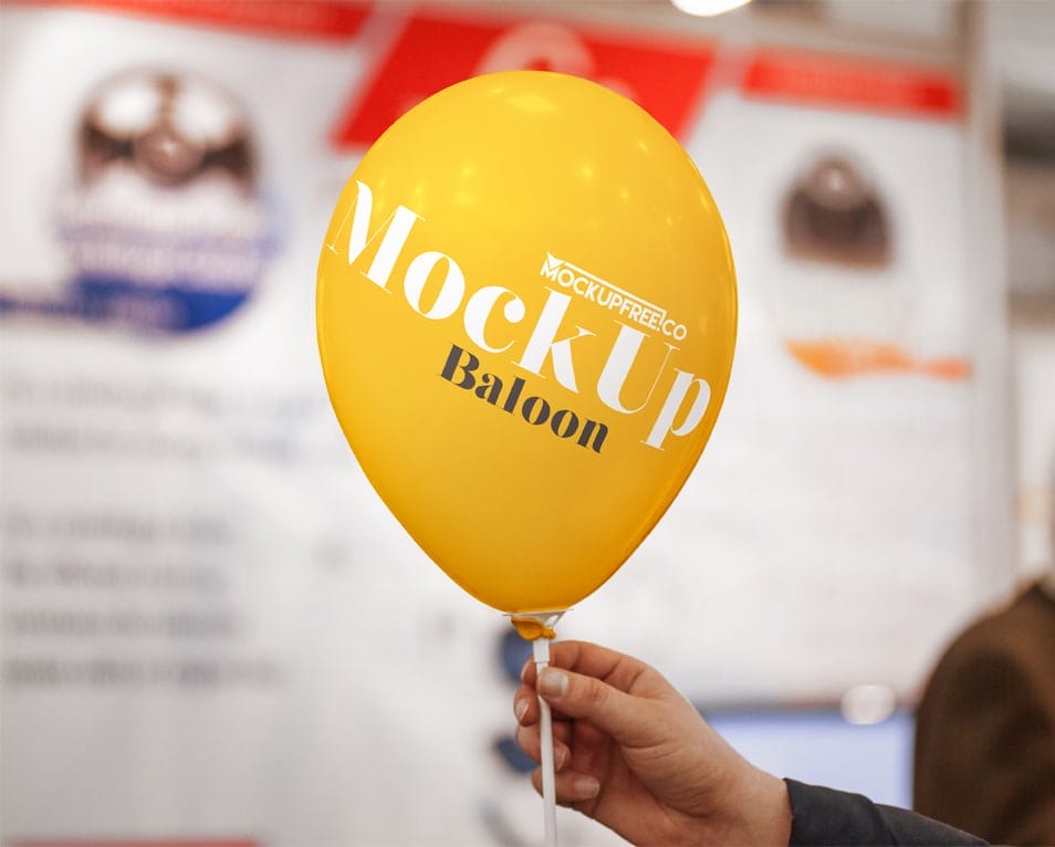 Balloon Free PSD Mockup