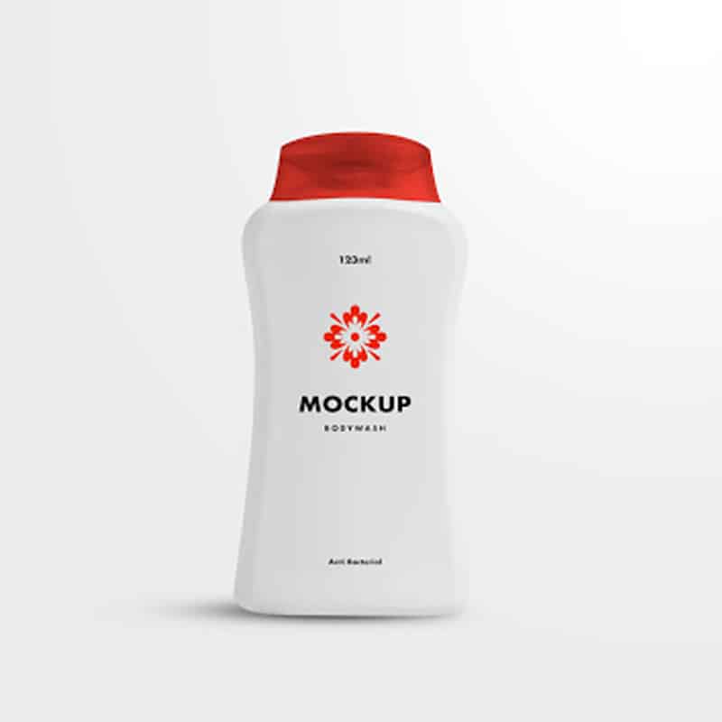 Body Wash Bottle Mockup Template Design PSD