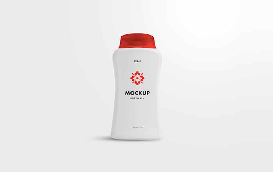 Body Wash Bottle Mockup Template Design PSD