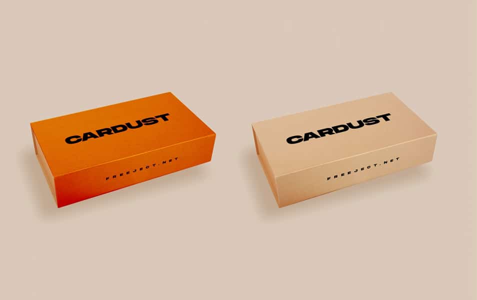 Cardboard Box Mockup Template PSD