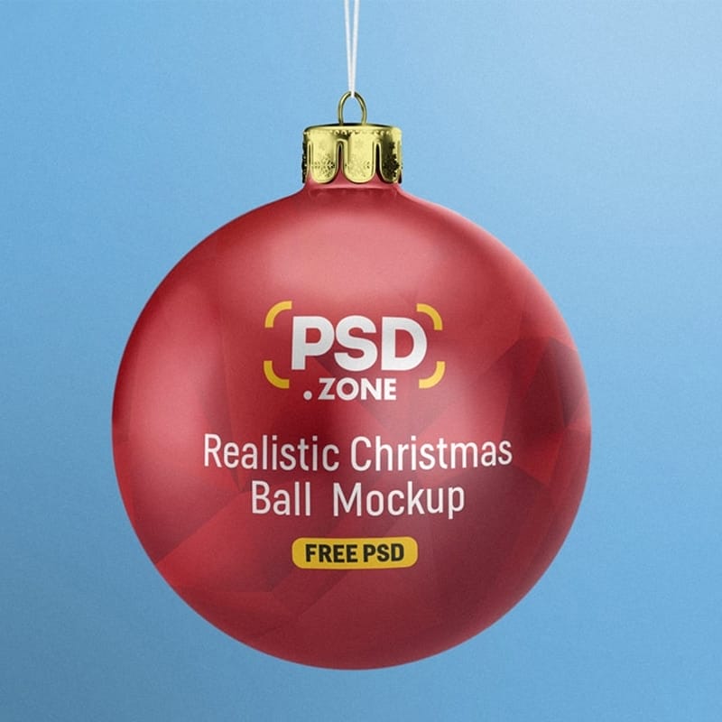 Christmas Ball Mockup PSD