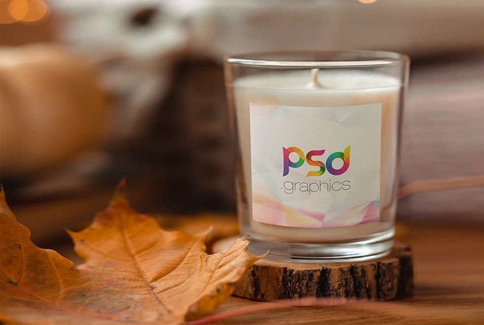 Christmas Candle Mockup Template