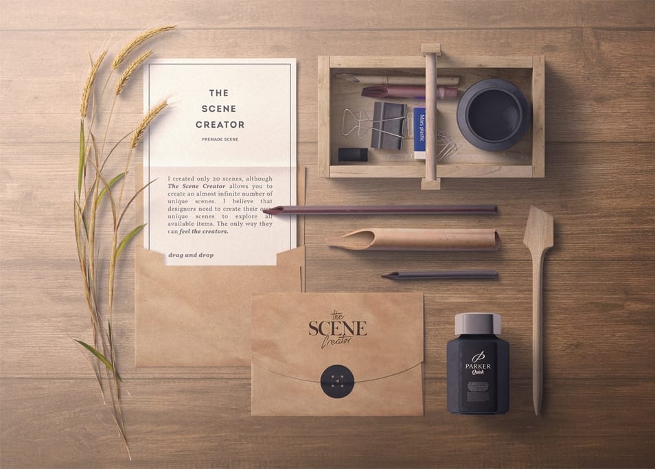 Envelope With Lettering Mockup Top View