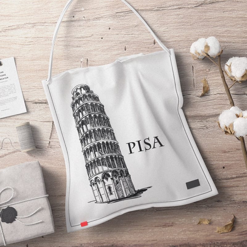 Fabric Bag With Cotton Branding Mockup Top View