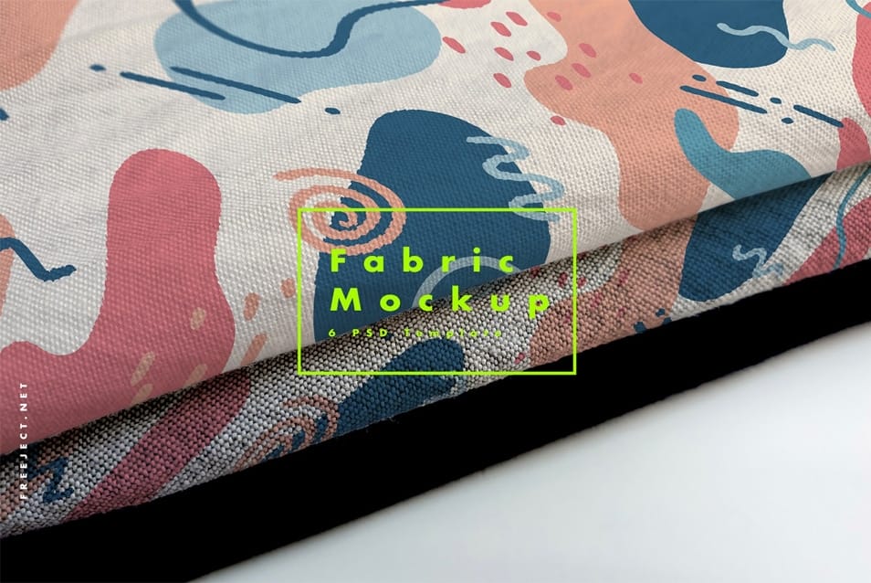 Fabric Mockup Template PSD