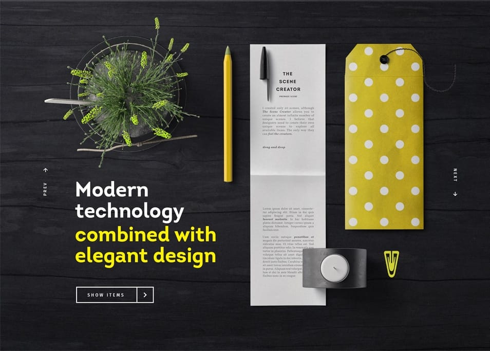 Folded Paper And Envelopes Mockup Top View