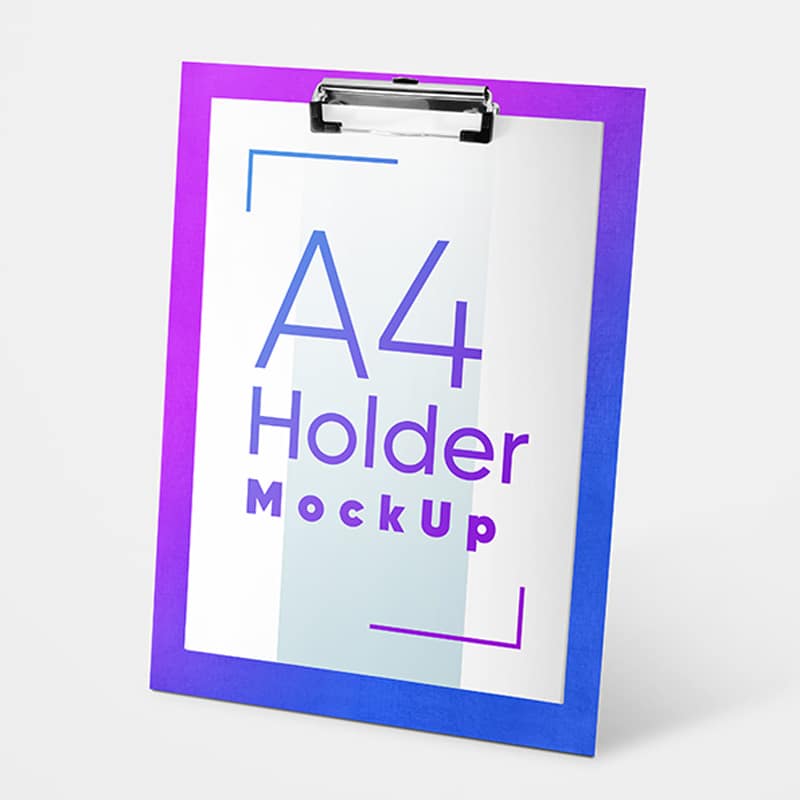Free A4 Holder Mockup Set