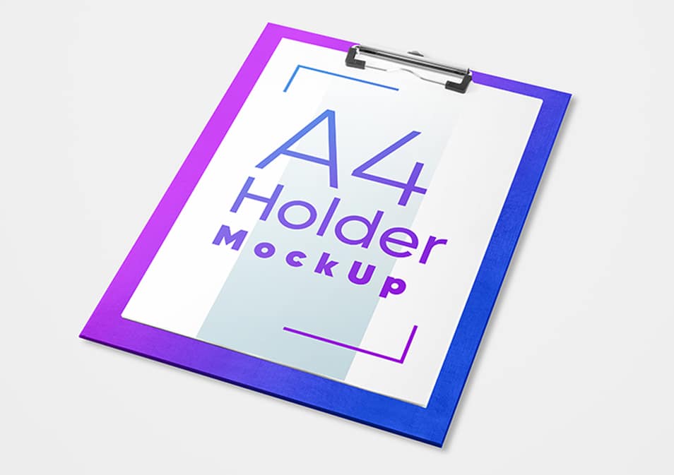 Free A4 Holder Mockup Set