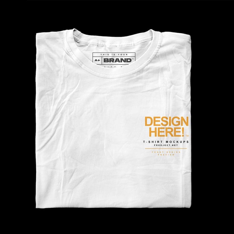 Free Badge T-Shirt Mockups PSD