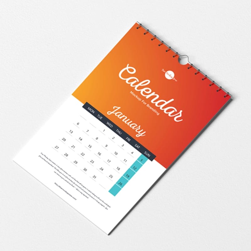 Free Branding Calendar Mockup