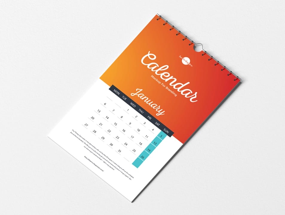 Free Branding Calendar Mockup