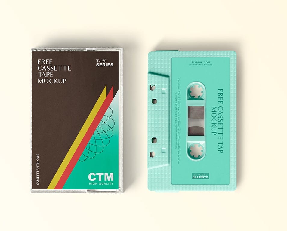 Free Cassette Tape Mockup