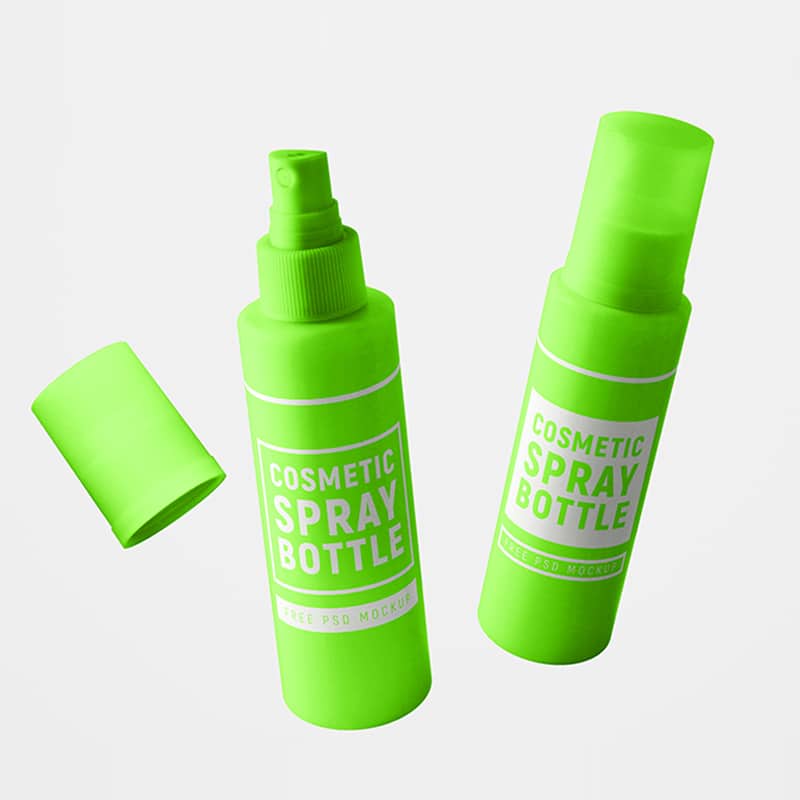 Free Cosmetic Spray Bottle Mockup Set