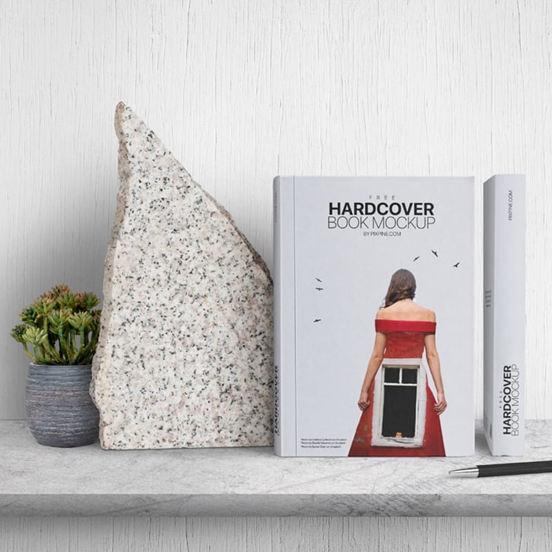 Free Hardcover Book Mockup