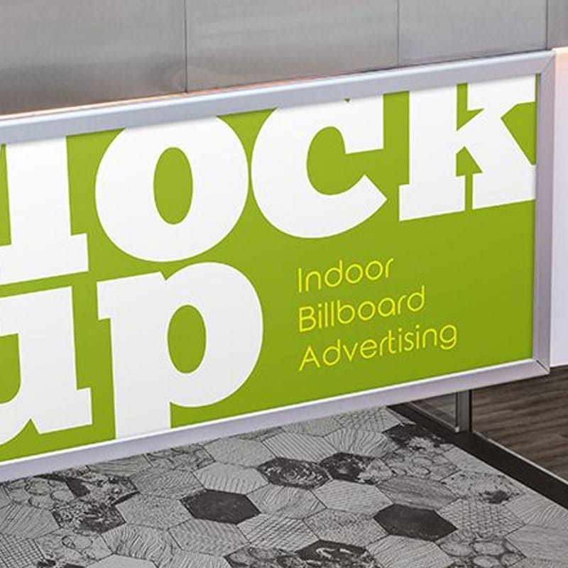 Free Indoor Billboard Advertising MockUp