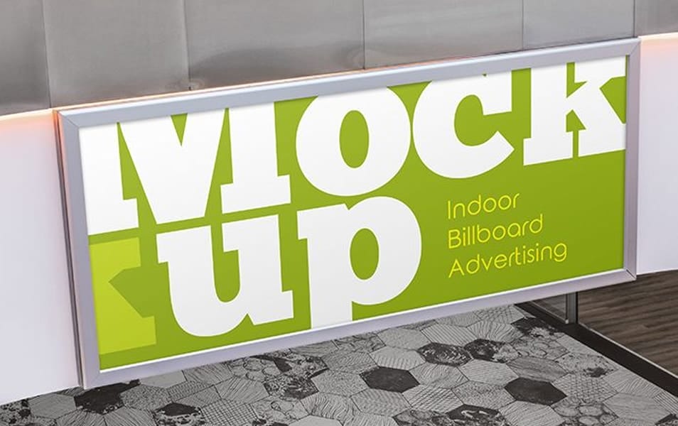 Free Indoor Billboard Advertising MockUp