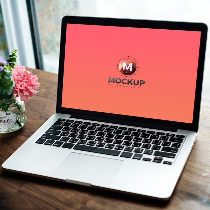Free Laptop Website Mockup For Screens Display