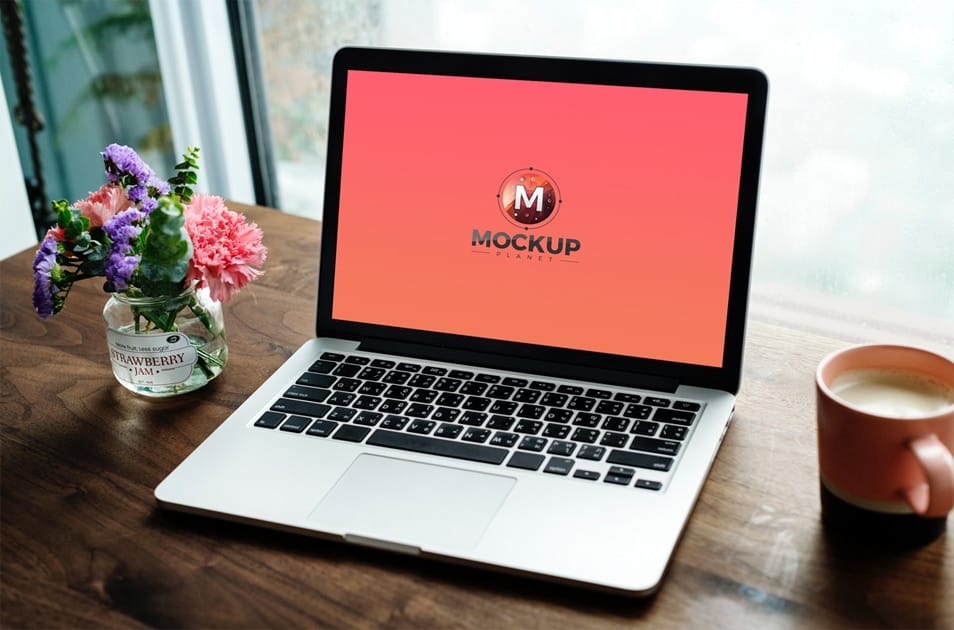 Free Laptop Website Mockup For Screens Display