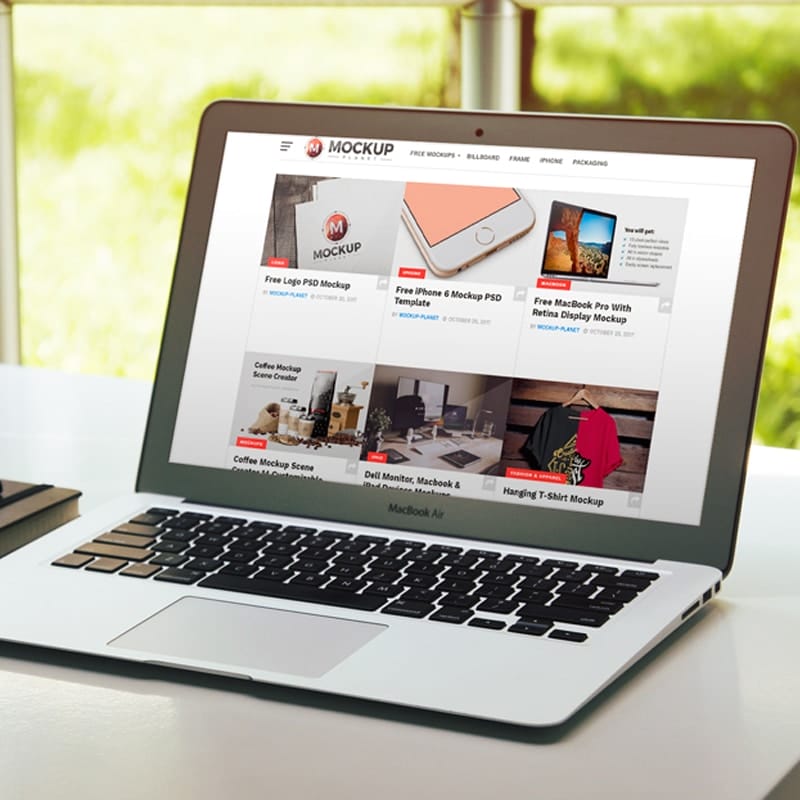 Free MacBook Air Mockup PSD