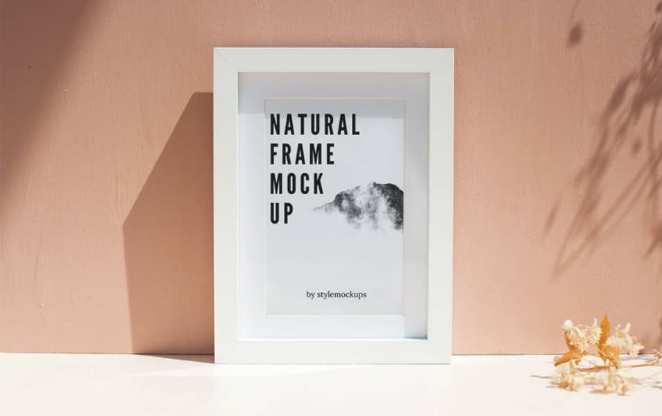 Free Natural-Picture Frame Mockup