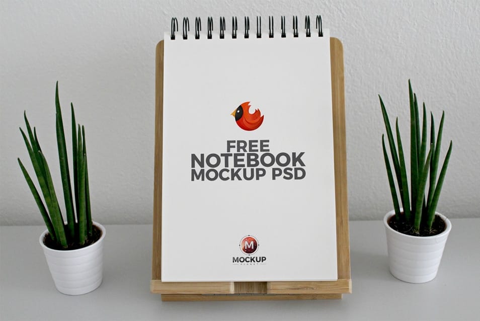 Free Notebook Mockup PSD