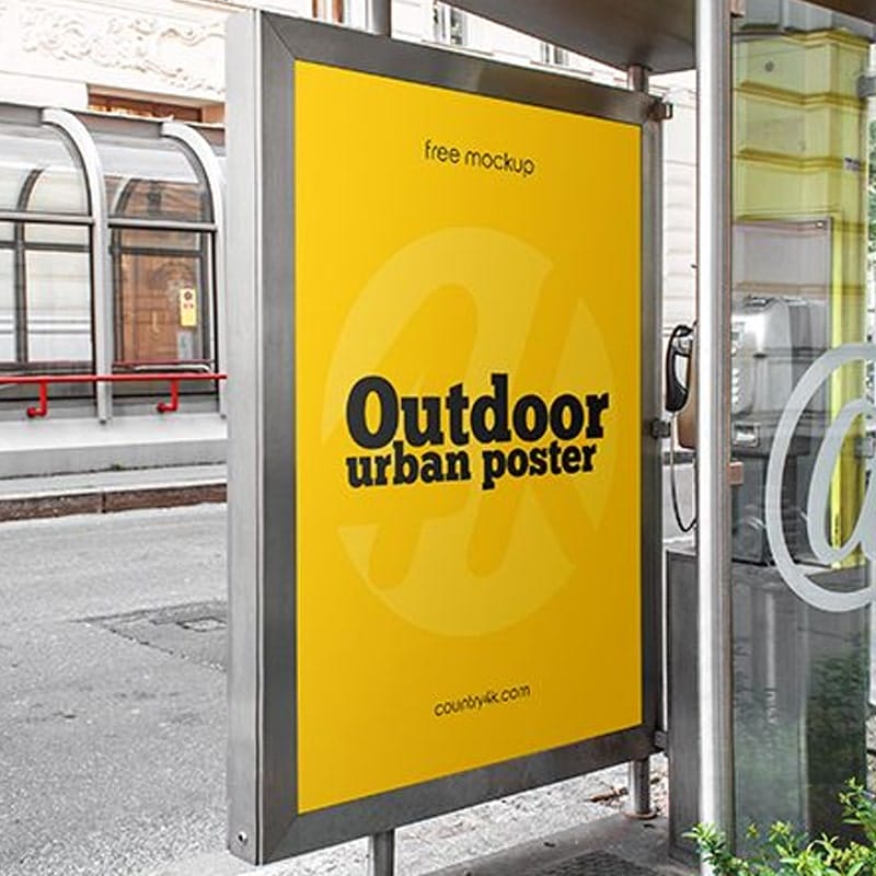 Free Outdoor Urban Poster MockUp