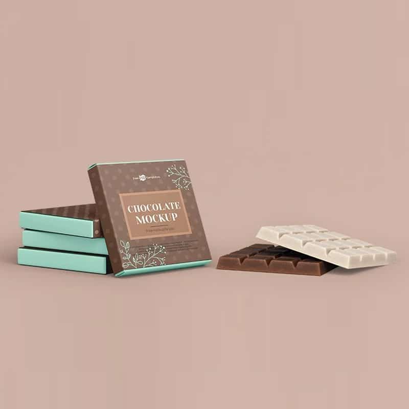 Free PSD Bar of Chocolate Mockup Template
