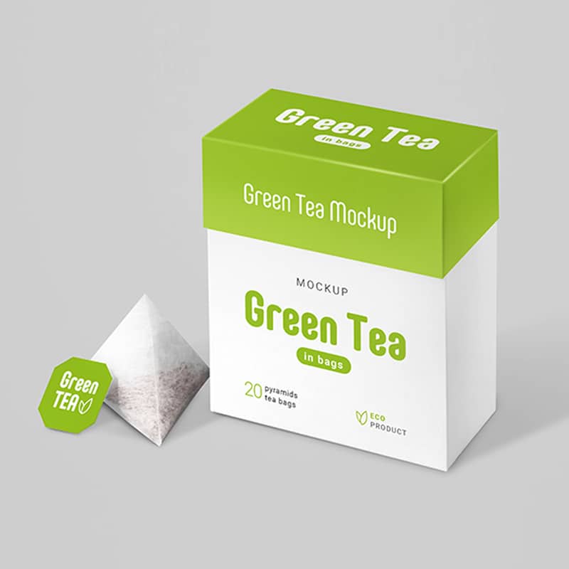 Free Tea In Bags Package Mockup Set