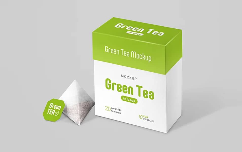 Free Tea In Bags Package Mockup Set