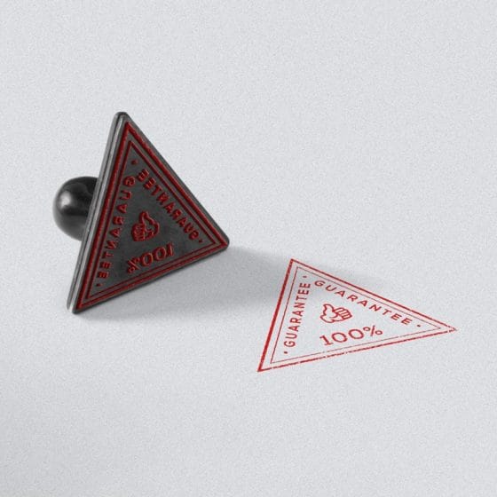 Free Triangle Rubber Stamp Mockup PSD