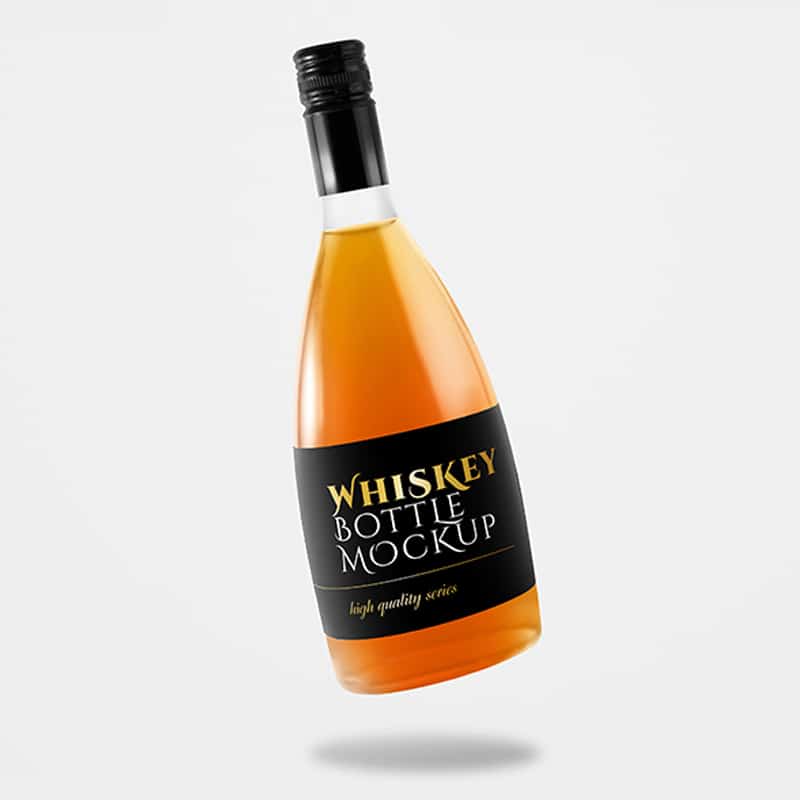 Free Whiskey Bottle Mockup Set