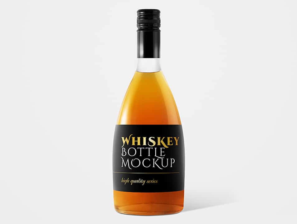 Free Whiskey Bottle Mockup Set