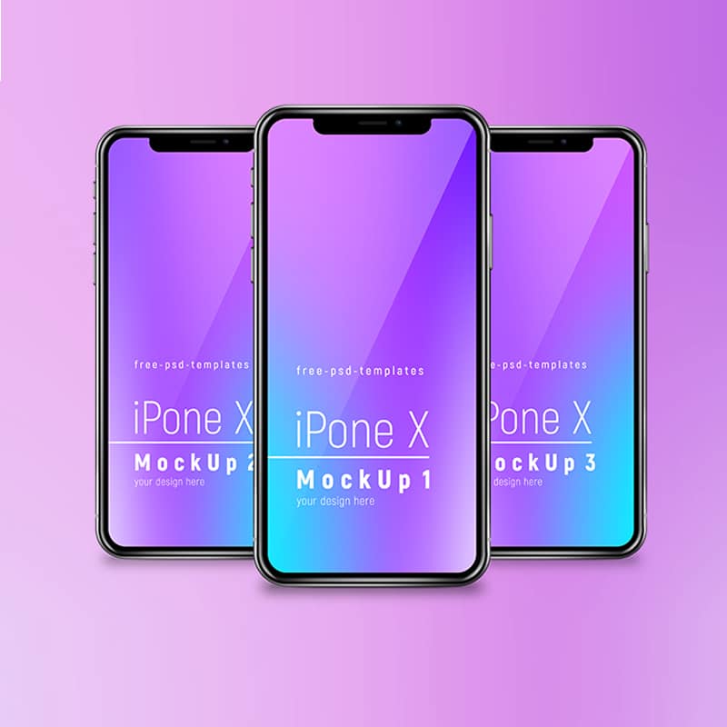 Free iPhone X Mockup Set
