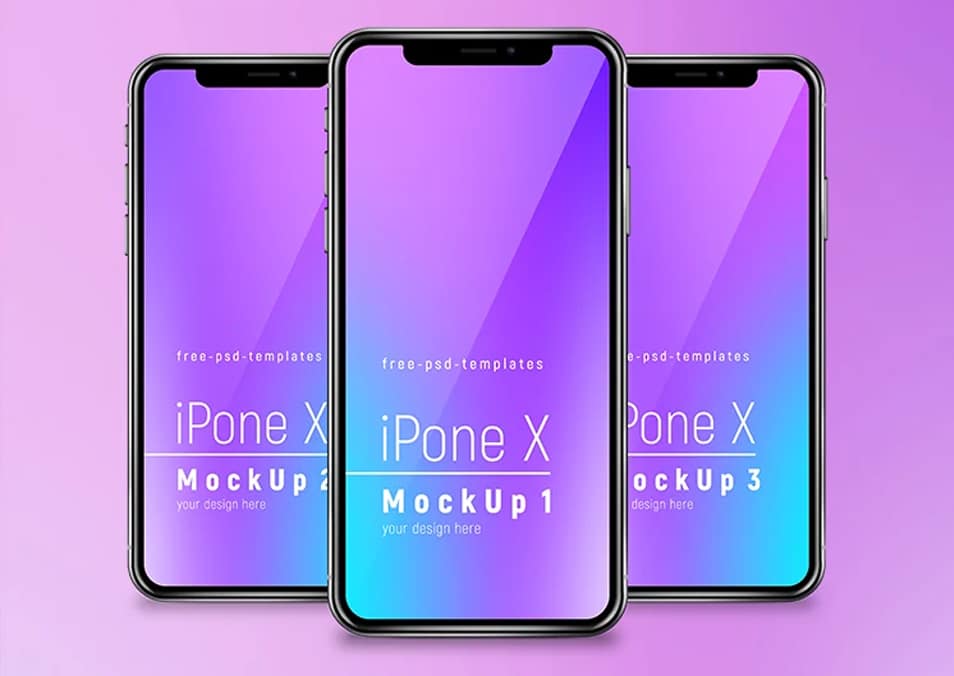 Free iPhone X Mockup Set