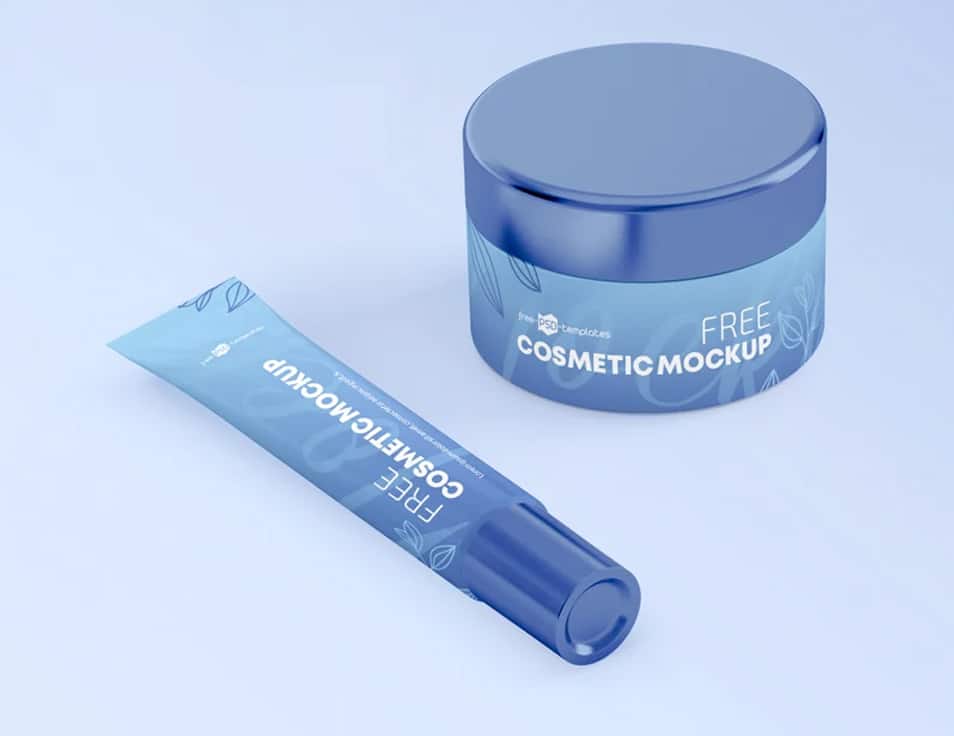 Glossy Plastic Cosmetic Mockup Set